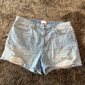 Favorite daughter light blue jeans shorts cut off size 32